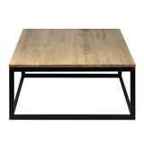 thumbnail of Mesa de centro iCub 80x70x37cm Negra en madera maciza de pino acabado vintage estilo industrial Box Furniture