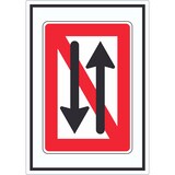 thumbnail of Begegnen und überholen verboten Symbol Aufkleber  A1 (594x841mm)