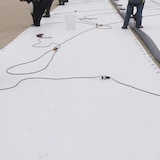 thumbnail of Membrana em PVC de 1,5mm para impermeabilização de terraços (15m x 1,63m) Com poliéster. Para terraços transitáveis, construções, remodelações