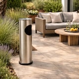 thumbnail of Cenicero de acero inoxidable con columna de suelo papelera cubo de basura para interior y exterior para hoteles bares restaurantes y oficinas 15x57 cm