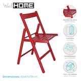 thumbnail of WellHome - Conjunto de 4 cadeiras BAS vermelhas 43x47x79cm