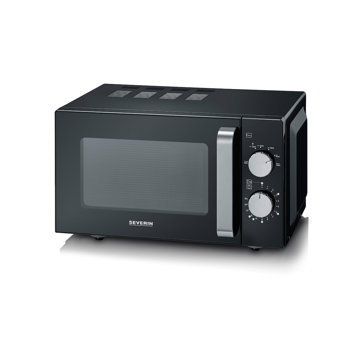 SEVERIN MW 7761 - Microondas con base de vidrio 20 L 800 W Negro