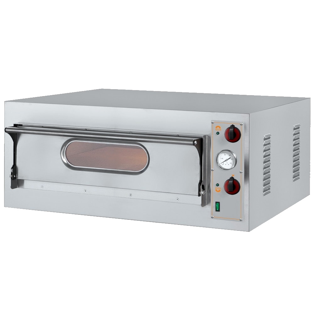 EURAST - Forno de pizza elétrico de 1 câmara para 4 pizzas ø 360 - 950x860x400 mm - 6000 W 230/1V - 51B40012