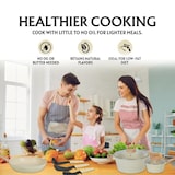 thumbnail of Batterie de cuisine 14 pièces avec revêtement en granit et manche en bois Beige  HGWDBEJ14-BEI usage non-intensif Herzberg