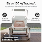 thumbnail of CASARIA® Sonnenliege Klappbar Wetterfest Alu Gartenliege mit Dach Liegestuhl Creme