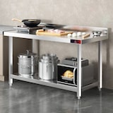 thumbnail of - Mesa de trabajo de acero inoxidable industrial mural 1500 x 700 x 850