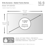 thumbnail of ELITE SCREENS Beamer Leinwand ,/SABLE FRAME - RAHMENLEINWAND/120/geeignet für: Normale Projektoren