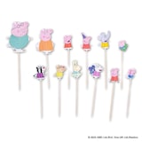thumbnail of Set van 24 versierde houten prikkers voor feestjes en verjaardagen Dr. Oetker Peppa Pig