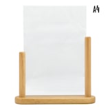 thumbnail of Securit® Transparenter A4-Posterhalter – Acryl – Sockel aus lackiertem Teakholz – Beidseitig