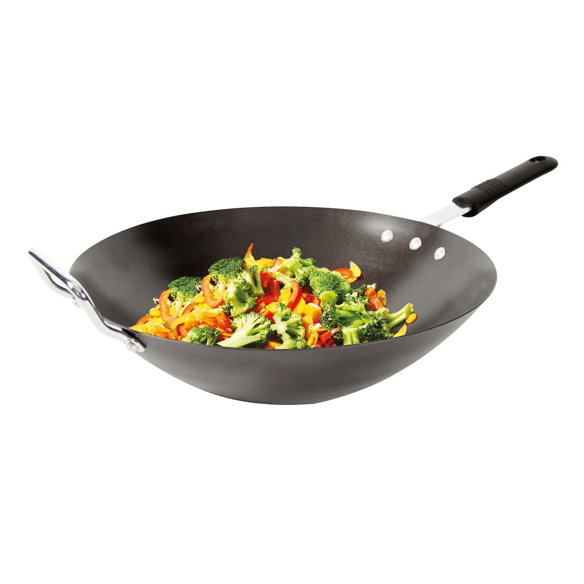 Traditionele Wokpan – Ø 33 cm – Geschikt voor Alle Warmtebronnen – Zwart