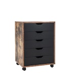 thumbnail of COSTWAY Contenedor Rodante con 5 Cajones, Mueble de Archivo Móvil con Ruedas, Contenedor de Oficina, Gabinete de Cajones, Gabinete Rodante