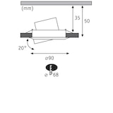 thumbnail of Paulmann Spot encastré LED Smart Home Zigbee 3.0 Base Coin Kit de base orientable  rond 90mm 20°  3x4,9W 3x430lm 230V gradable 3000K Blanc 92463