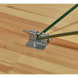 thumbnail of METRO PROFESSIONAL Juego de mesa y bancos de 3 piezas, madera de pino/acero, 1 mesa, 2 bancos, marrón/verde natural