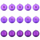 thumbnail of vidaXL Weihnachtskugel-Set 15 pcs Lila Kunststoff