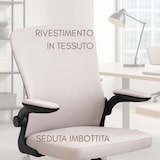 thumbnail of Ergonomischer Bürostuhl Drehsessel mit verstellbaren Armlehnen und höhenverstellbar, gepolstert, für Schreibtisch – Grau