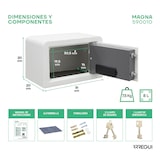 thumbnail of ARREGUI Magna Caja Fuerte con Cerradura de Doble Seguridad | Caja de Seguridad con Codigo + Llave | Caja Fuerte Pequeña para Casa | 20x31x20 cm | 8 L