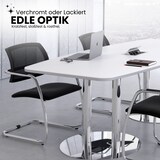 thumbnail of bümö Konferenztisch XXL KT52 in Weiß Chromsäulen