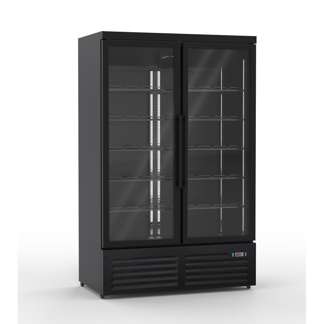 Gastro Getränkekühlschrank Kühlschrank Gewerbekühlschrank 1250l 2-10°C 2 Glastüren