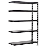 thumbnail of Etagère modulaire double 4 plateaux bois/métal 80x290xH176,8 cm 8 plateaux 145 cm ou 4 niveaux 290 cm 400 kg/plateau finition peinture époxy