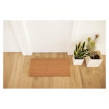 thumbnail of Tapete de fibra de coco natural com suporte de PVC antiderrapante para uso interior e exterior Meia-lua 40x60cm (liso) Coshano