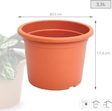 thumbnail of Prosperplast - 3,5 l Kunststoff Blumentopf – 23 x 23 x 17,4 cm in Terrakottafarbe