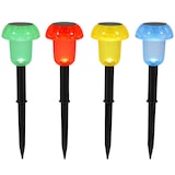 thumbnail of Lumisky 4 balises solaires champignons multicolores MUSHY H24cm Acier Multicolore