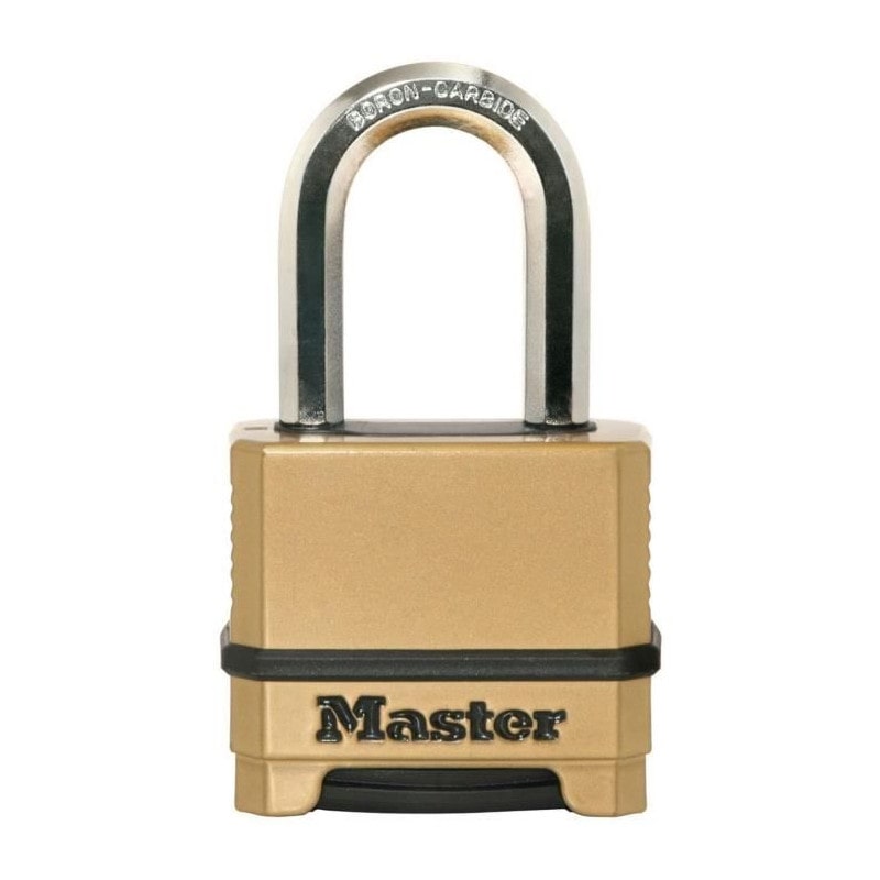 Cadenas Haute Sécurité - Master Lock - M175eurdlf - Combinaison - Zinc - Anse L - Extérieur