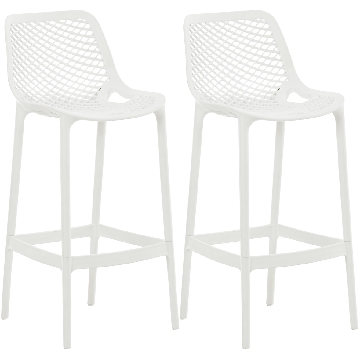 Lot de 2 tabourets de bar extérieurs Air Blanc