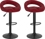 thumbnail of vidaXL Barhocker 2 Stk. Weinrot Samt