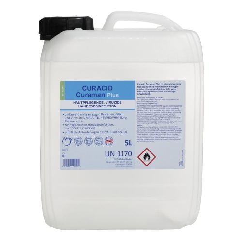 Händedesinfektion, mit Hautschutzformel, CURACID CURAMAN PLUS, für häufige Anwendung : 5L