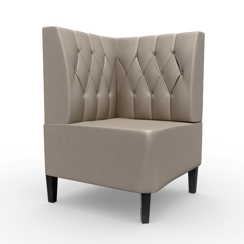 Gastro Eckbank Paris | 64x64 cm | Kunstleder Taupe | Diamant
