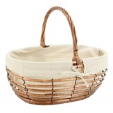 thumbnail of AUBRY GASPARD panier ovale ajouré en osier et jute 42 cm