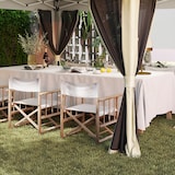 thumbnail of Outsunny carpa plegable gazebo 3,6x3,6 m con 4 paredes laterales de malla anti-UV altura ajustable bolsa de arena y bolsa de transporte crema