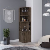 thumbnail of Mueble Bar Syrah en melamina con 4 estantes , 2 puertas 4 portacopas y 4 portacopas , marron , 180.6 cm  X 46.9 cm  X 46.9 cm