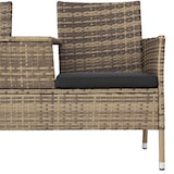 thumbnail of tectake panca da giardino in polyrattan con tavolino - naturale/grigio scuro - 404560