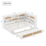 thumbnail of Schlafsofa 140x200 cm aus Holz mit Ausziehbett – multifunktionales Einzelbett für kleinen Raum Weiß