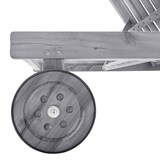 thumbnail of Tumbona de jardín con cojín madera maciza de acacia gris