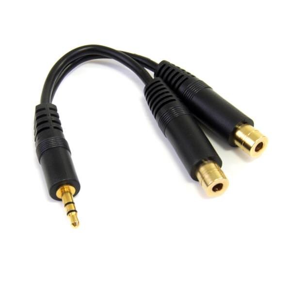 Startech Cable 15Cm Audio Adapter Audio Splitter Aur