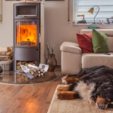 thumbnail of Relaxdays Kaminholzkorb Edelstahl, Feuerholzkorb modern, Kaminholzschale Metall, Holzlege, HxBxT 19 x 37 x 33 cm, silber