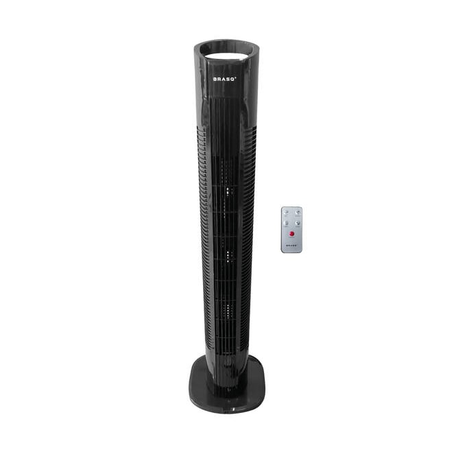 BRASQ Torenventilator - Ventilator Staand Kantelbaar 35W - Fan - 3 snelheden - Waaier Ø 30cm Wit