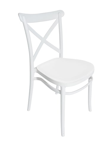 METRO PROFESSIONAL Chaise de restaurant empilable, plastique, blanc