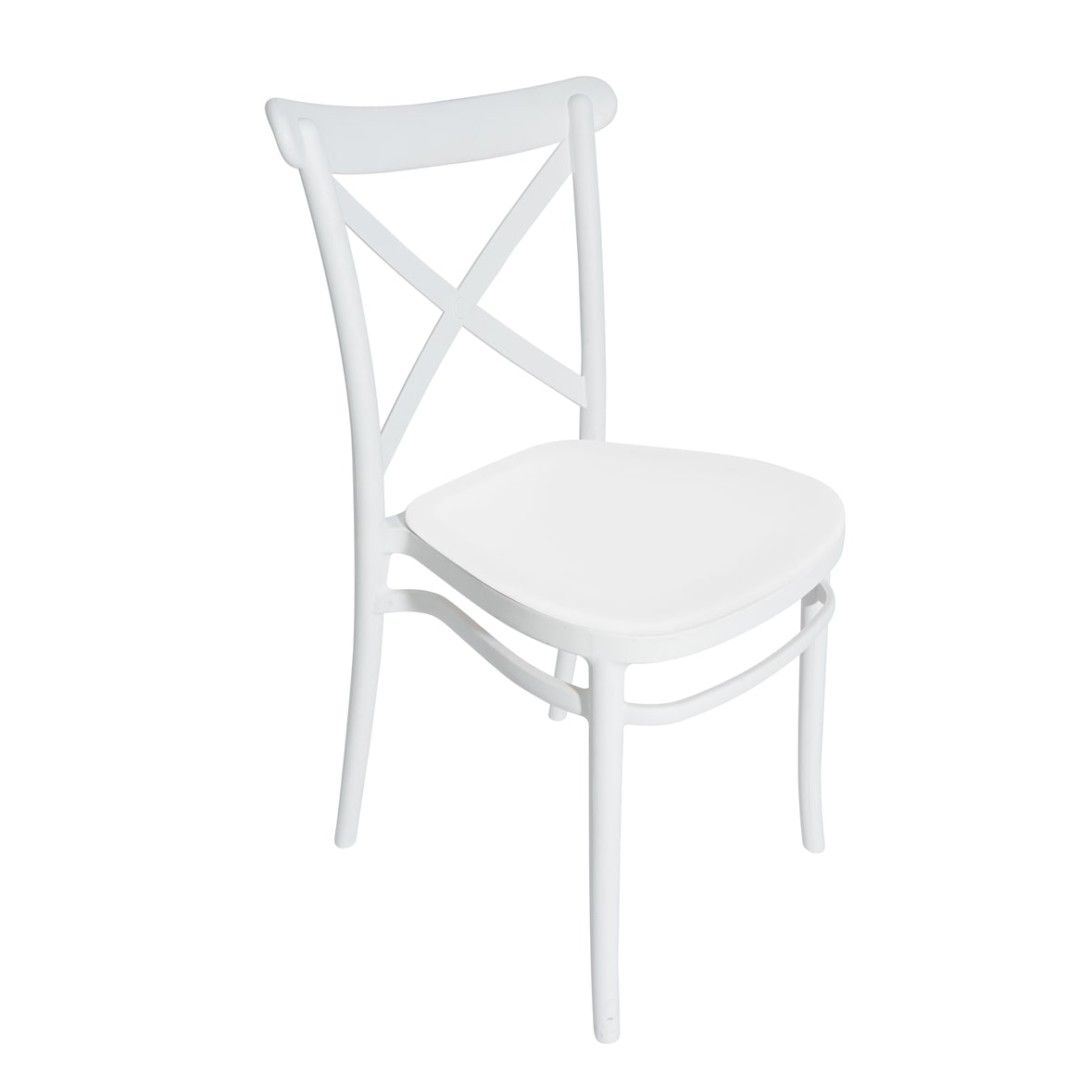 METRO PROFESSIONAL Chaise de restaurant empilable, plastique, blanc