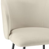 thumbnail of tectake Taburete alto LUANA con respaldo y aterciopelado - Juego de 2 crema/negro