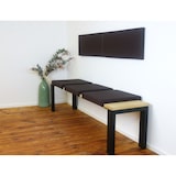 thumbnail of Lycce Bankauflage BRAUN Klemmkissen Sitzkissen zum fest klemmen mit 2 Leisten 40cm Klemmtiefe Kunstleder 100.000 Scheuertouren