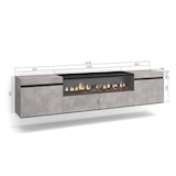 thumbnail of TV-Meubel, Lowboard, Woonkamer, Eetkamer, 200x35x45cm, Voor tv's tot 80", Elektrische haard, Hangend, Moderne stijl, Cement _ 51_23