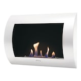 thumbnail of Cheminée à l'éthanol en acier laqué blanc