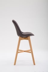 thumbnail of Barhocker DUMIR - Kunstleder Braun 48x56x112 cm | Barstuhl Mit Lehne Tresenhocker Tresenstuhl Kneipenhocker Kneipenstuhl