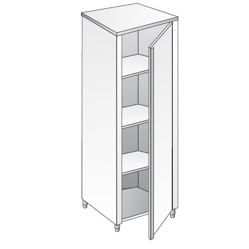 Armadio 60x60x200 acciaio inox 304 porta battente ristorante pizzeria RS5978