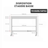 thumbnail of Table de travail en inox soubassement 1600 x 500 mm sur roulettes PREMIUM / GOLDINOX