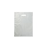 thumbnail of Witte plastic tas met uitsnijdingen in gerecycled LDPE 35 x 45 + 4 cm per 1000 - Gimex